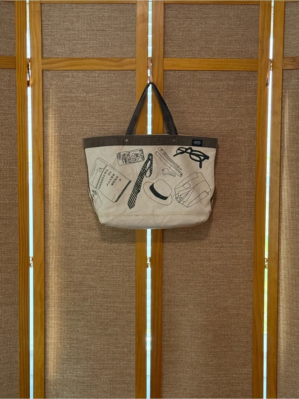 Reversible Jack Spade Brooklyn Hero Supply Tote Bag with Sketch Print